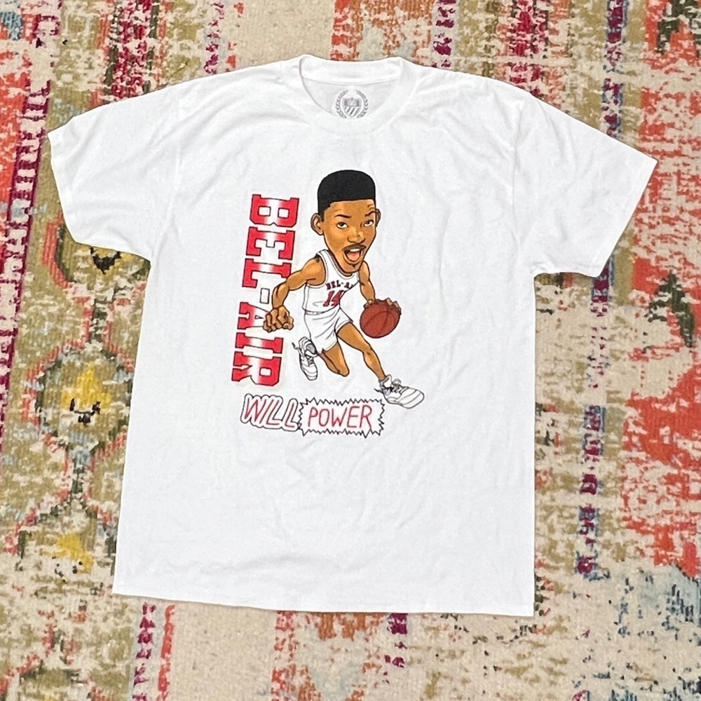 Will Smith Bell - Air Fresh Prince Will Power Basketball Hip Hop Tee Tshirt